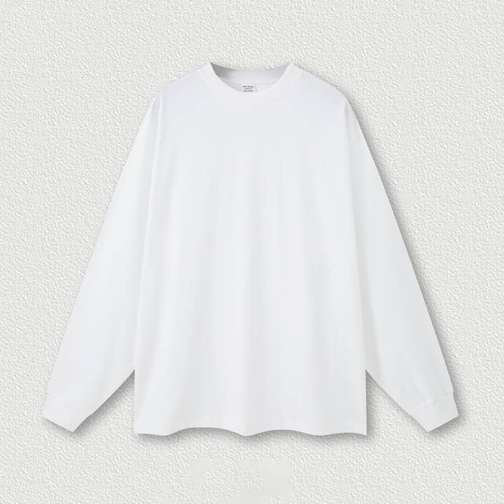 Men's Heavyweight Cotton Long Sleeves T-shirt for wholesale by particleactive