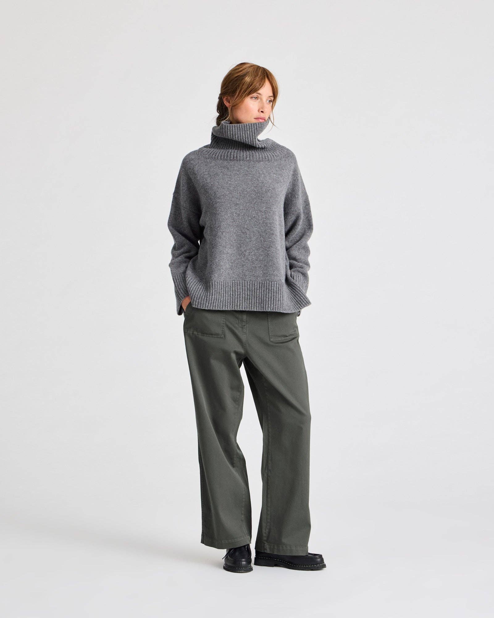 gai-lisva - Wholesale Knit Sweater - Women's - Vita Lambswool Jumper - Grafitti Grey Melangé0