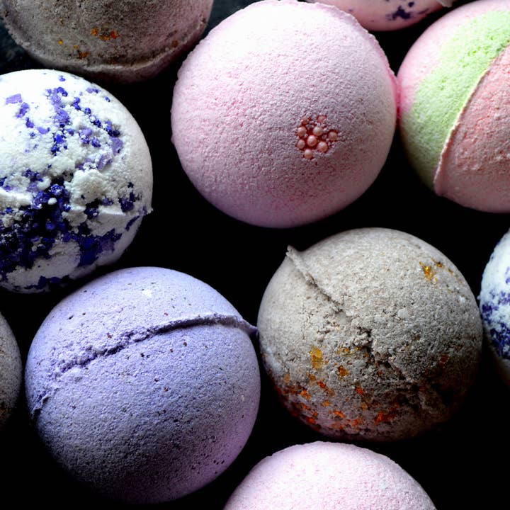 Badgerface Beauty Supply - Wholesale Bath Bomb/Fizz - Natural Blueberry Lavender Funny Bath Bomb Gift.