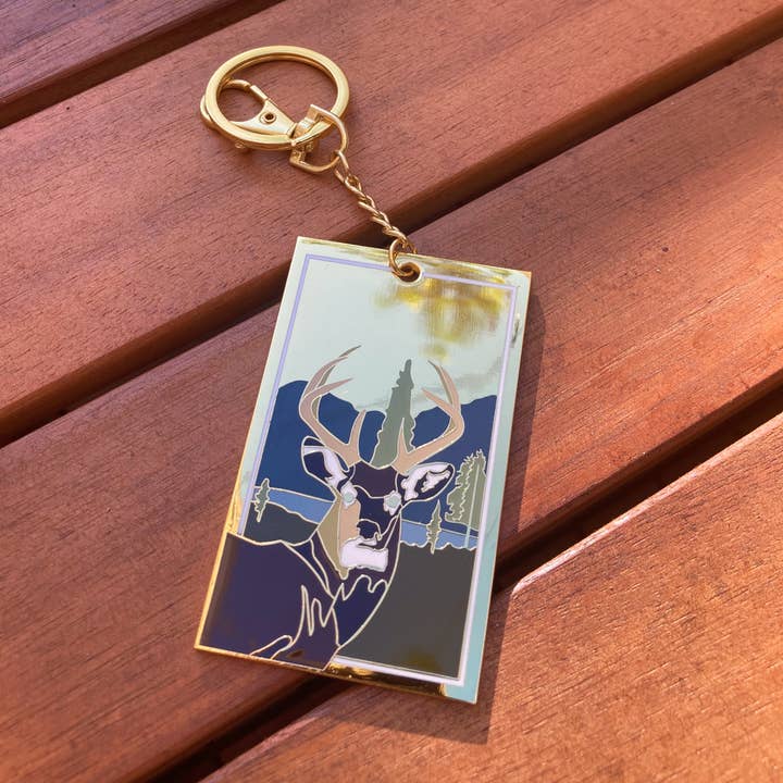 California Spirit Animal Deer Keychain for wholesale by Adele by Adele Jackson