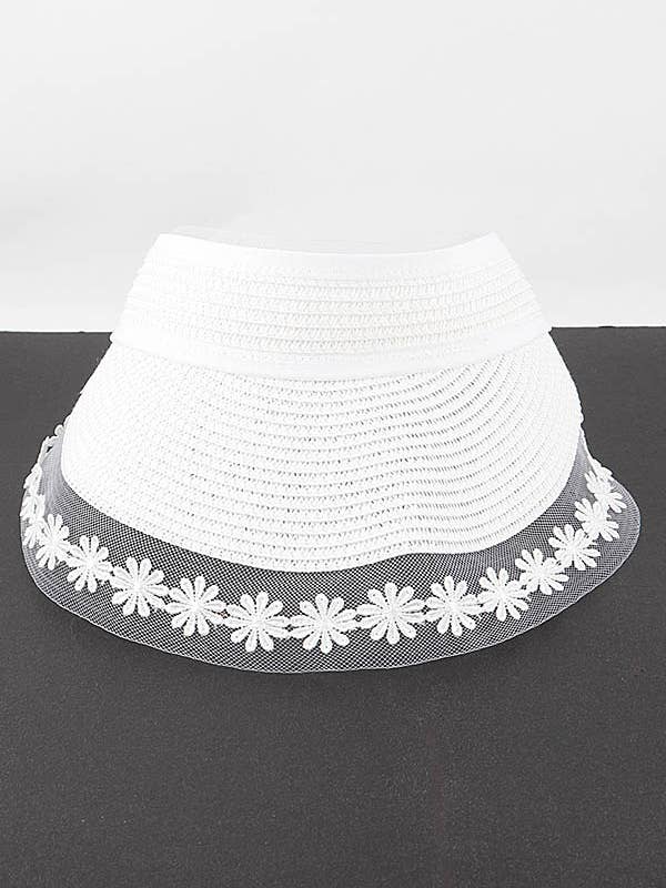 Flower Lace Visor Hat for wholesale by Shop Neighbors
