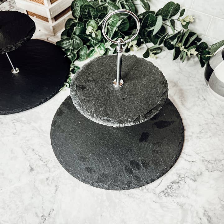 Gia Roma – wholesale Serving tray – Slate Tiered Trays with Handle, Natural Stoneware Handmade19