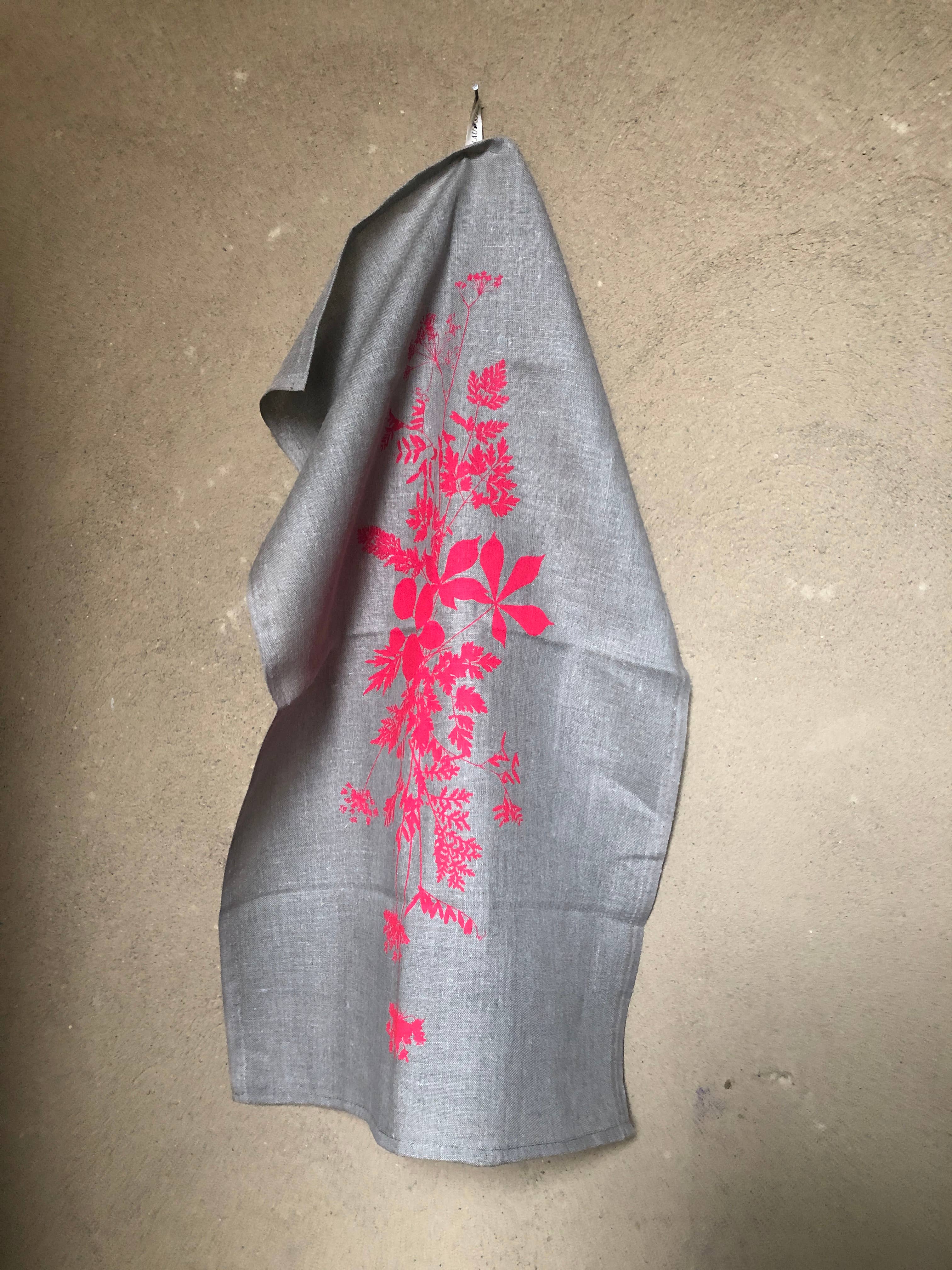 Manufaktur BLAUSIEB - Vente Torchons - Torchon naturel en lin 100 % avec imprimé Midsummer1