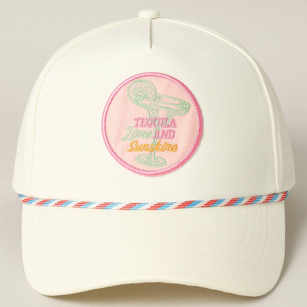 Fashion City - Wholesale Trucker Hat - Unisex - Tequila Lime and Sunshine Embroidery Trucker Hat0