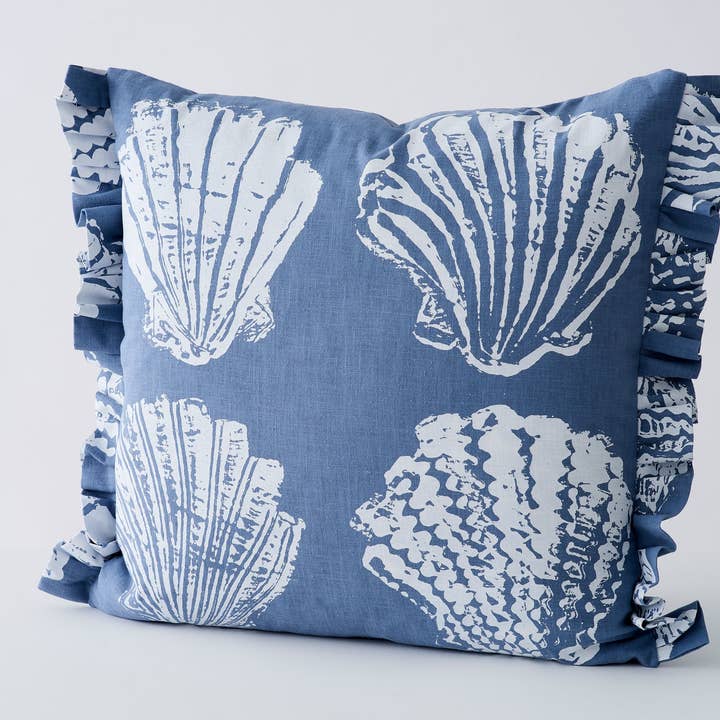 Pilgrim Cushion | Sea Blue for wholesale by Stoff Studios