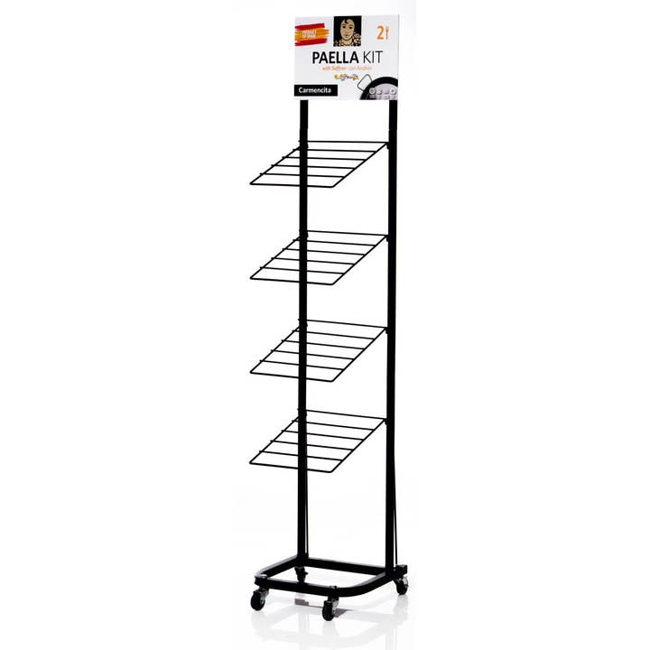 Display Stand for Paella Kit with Enameled Pan 2 servings for wholesale by Carmencita USA