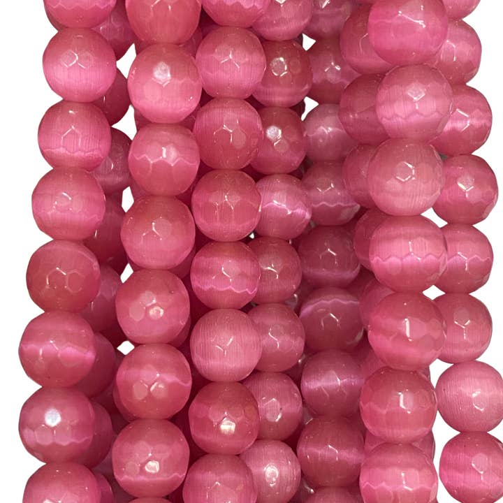 Ojo de gato de 8 mm (pulido), redondo y liso para venta al por mayor de The Bead District
