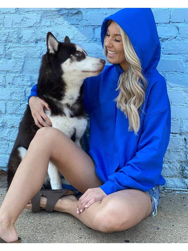 PAWZ - Wholesale Hoodie - Women's - Black Print Classic College Hoodie