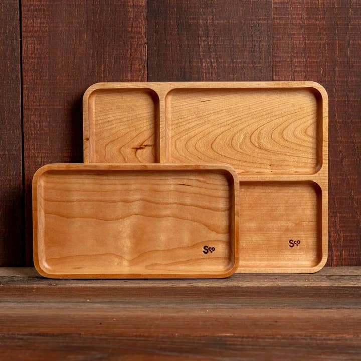 Cherry Wooden Valet for wholesale by Laurel Mercantile