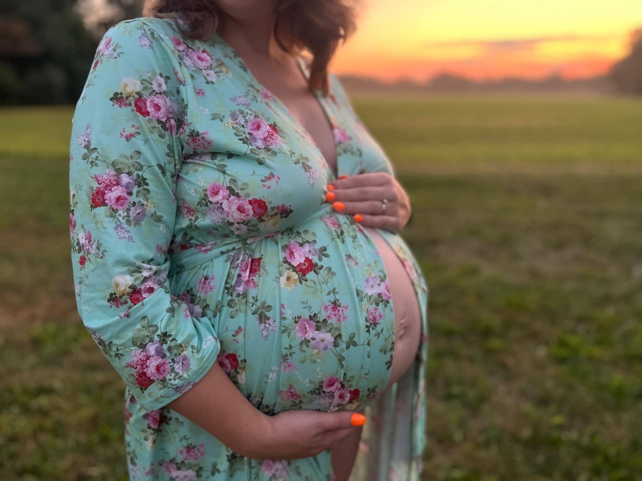 Baby in Styles - Wholesale Robe - Women's - Maternity Robe (Periwinkle’s print)1