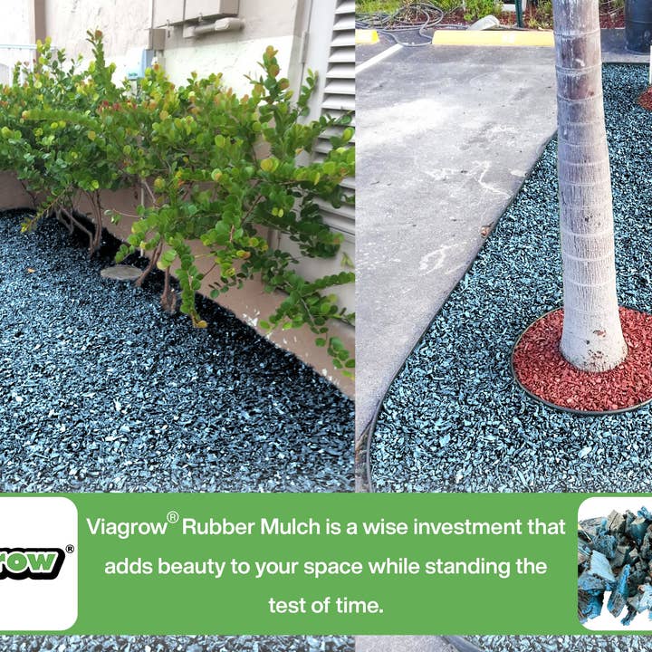 Viagrow - Wholesale Outdoor ornament/decor - Blue Rubber Playground & Landscape Mulch by Viagrow, 1.5 CF Bag ( 11.2 Gallons / 42.3 Liters)1