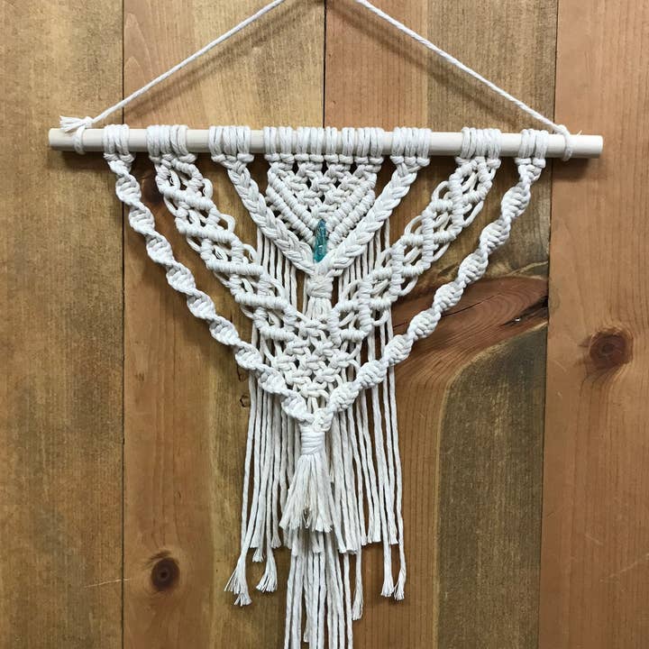 Tangled Up In Hue - Wholesale DIY craft kit - DIY Macrame Layered Crystal Wall Hanging Kit1
