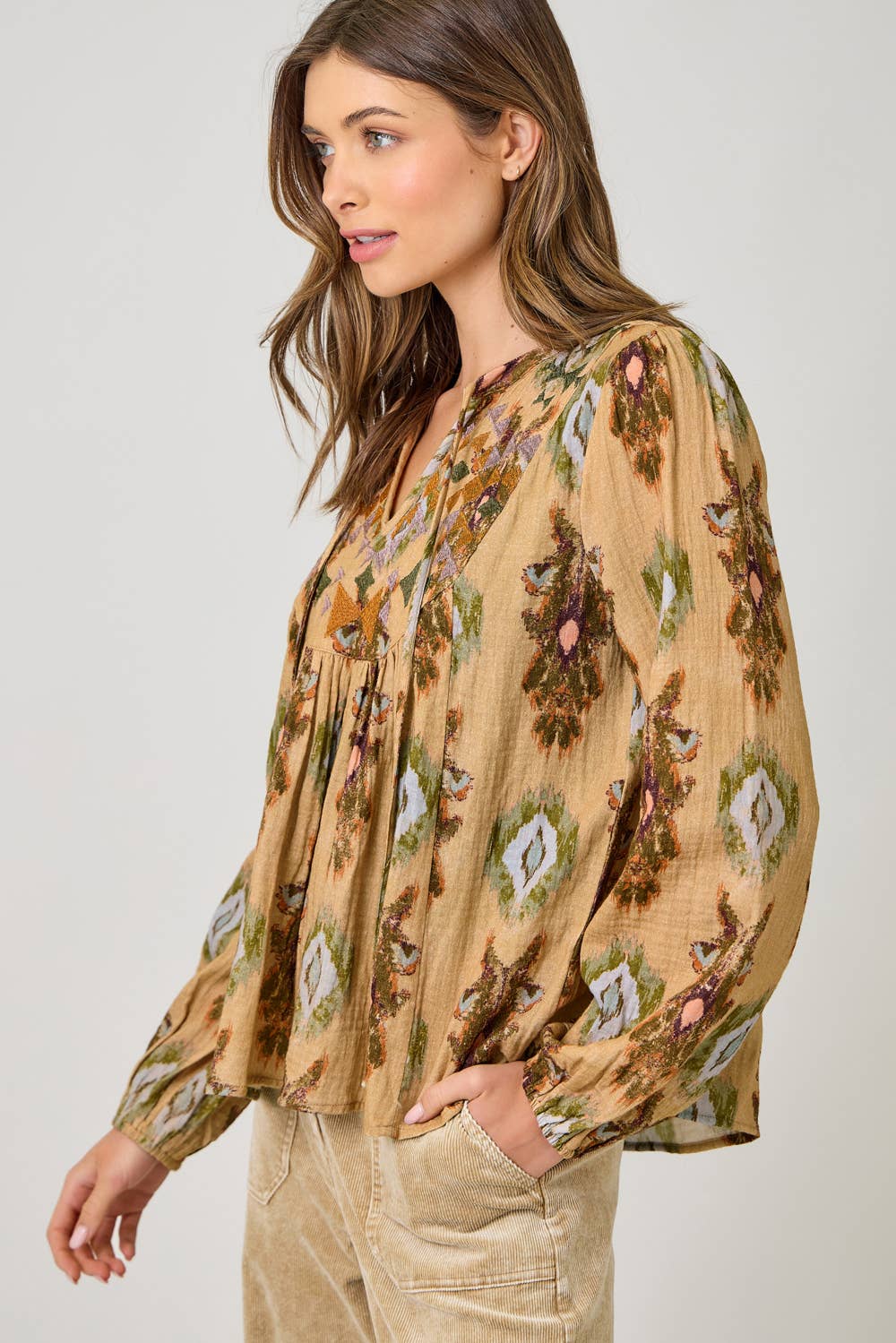 Mystree - Wholesale Blouse - Women's - 61311 Embroidery Yoke Peasant Top 6