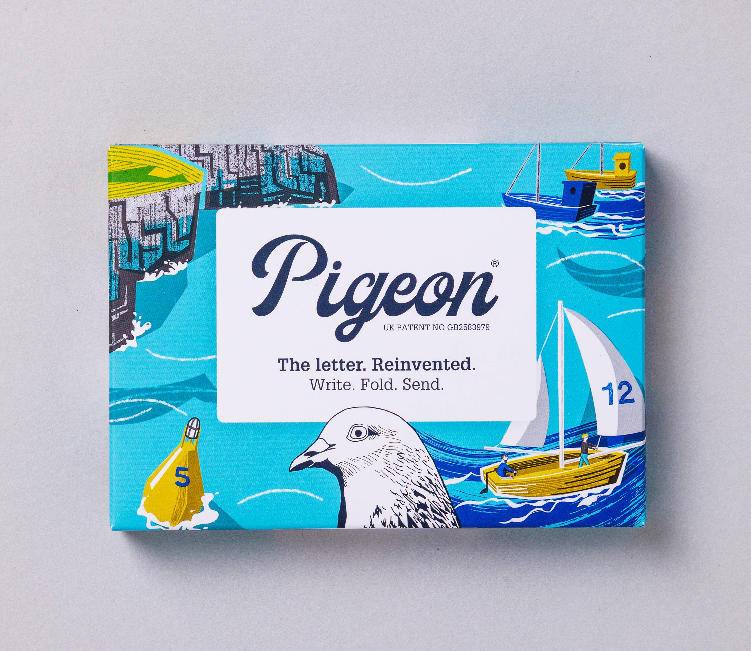 pigeonposted - Wholesale Stationery/Notecard Set - Safe Harbour Pigeon, Folding Letter Pack – Pack of 6 Letters