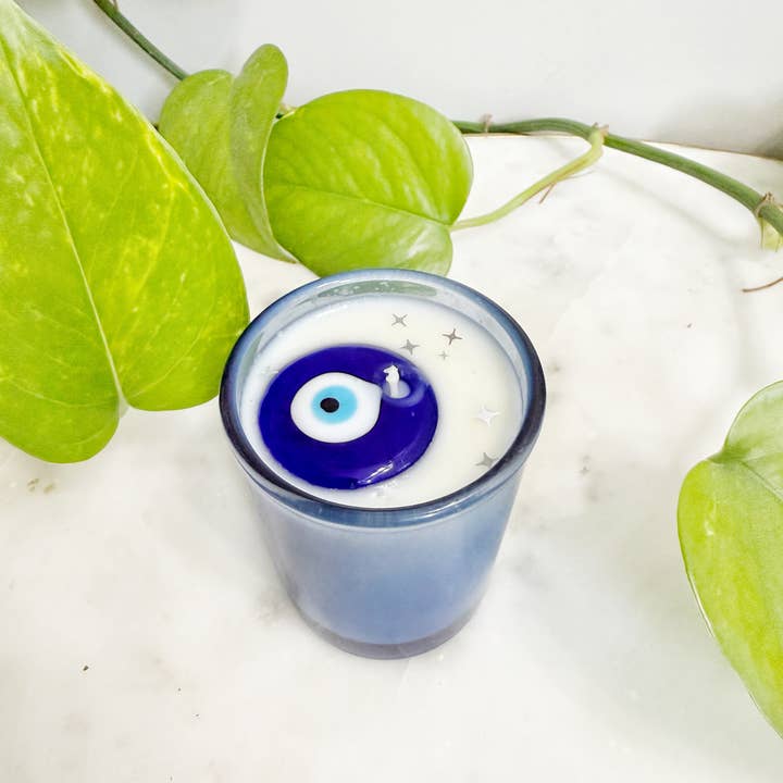Lunastry – wholesale Jar/filled candle – Evil Eye Votive Soy Candle3