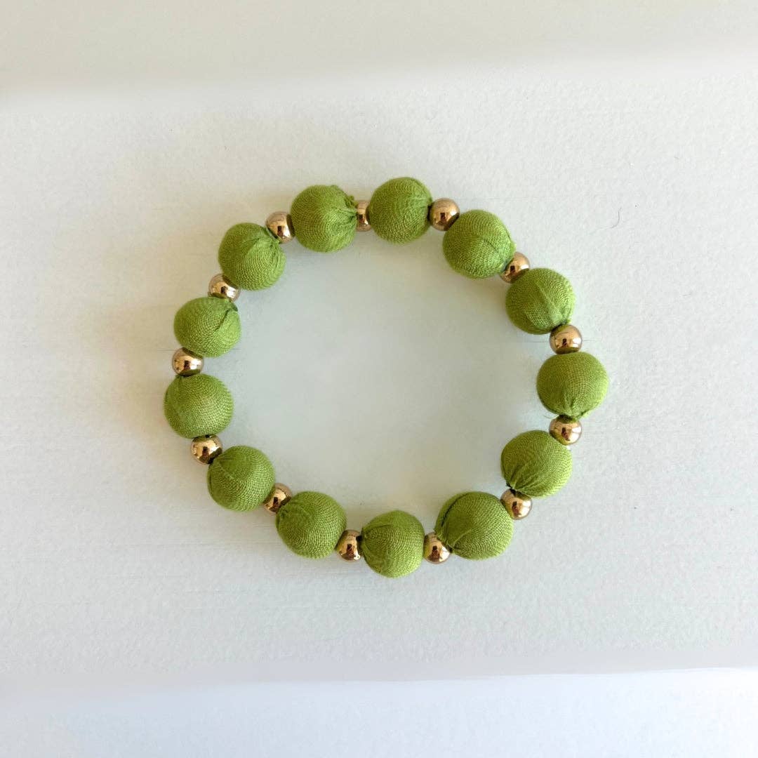 Humble Hilo - Vendita all'ingrosso Bracciale con perline - Bracciale Humble Hilo Sari Jewelry, con Perline di Tessuto e Perline Metalliche14