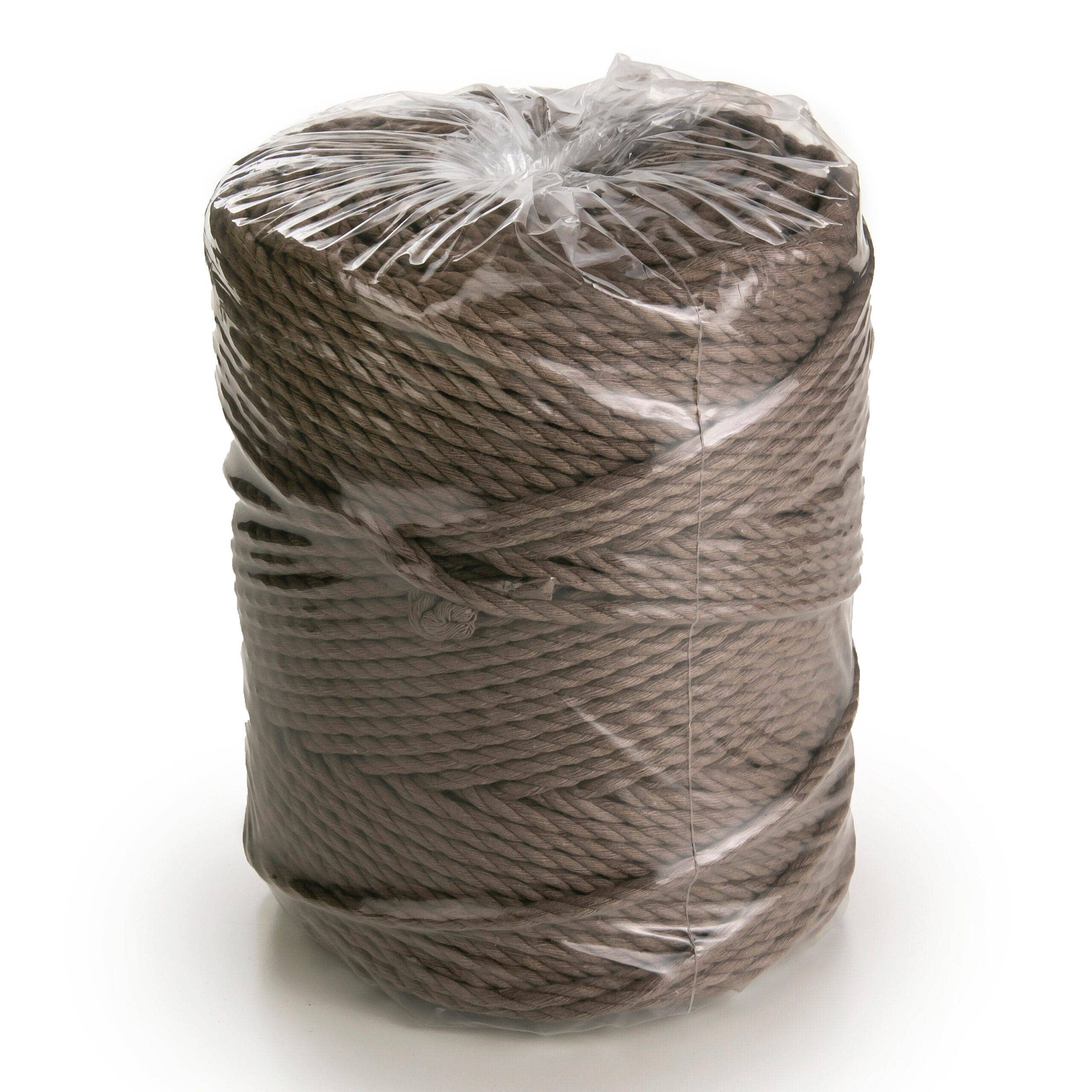MB Cordas - Wholesale Yarn - 4MM 3 Strand Twisted Macrame Cotton Rope 1kg BROWN 140-145m  Macrame Rope 3 ply Craft String4