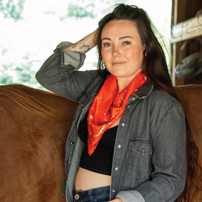 Jenni Earle - Wholesale Scarf - Women's - “Own Your Power” Hand-Illustrated Silk Scarf – 100% Silk5