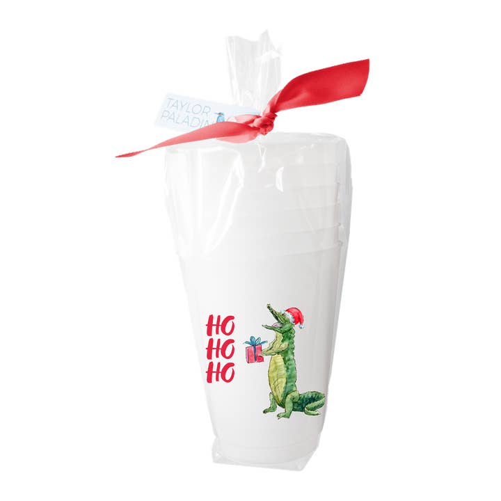 Alligator Santa Frosted Cups | Set of 6 for wholesale by Taylor Paladino