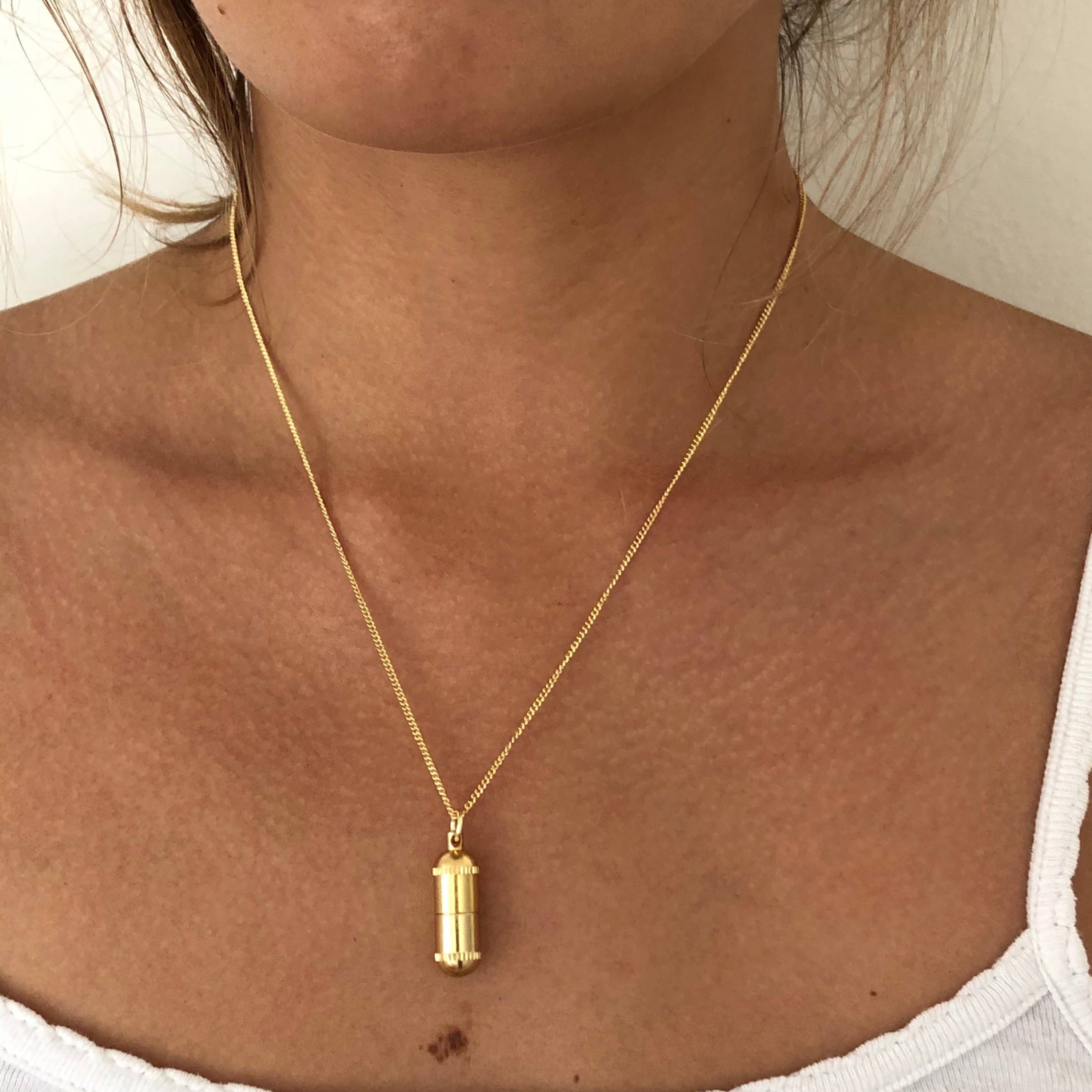 Intention Capsule - Wholesale Pendant/Charm Necklace - Gold Necklace - Dainty Chain1