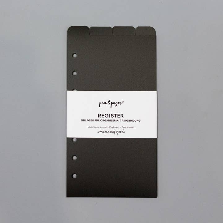 Registrati a Ring Planner - tabs above - «black» - staff per la vendita all'ingrosso da parte di pen & pages