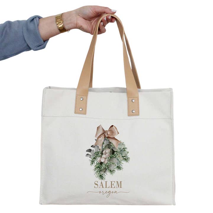 Kundenspezifische Weihnachts-Blumenmarkttasche für den Großhandel von Porter Lane Home