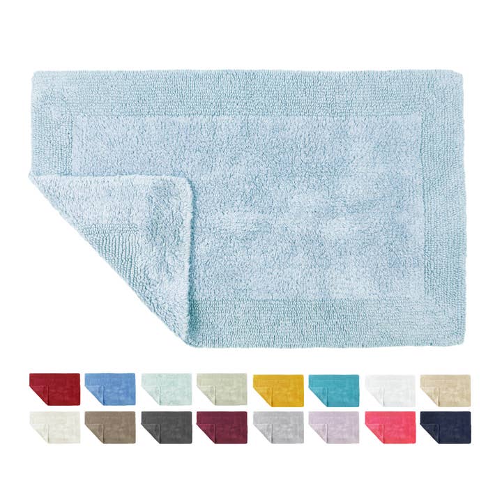 Allure Bath Fashions - Wholesale Bath Mat - Elegance Reversible Bath Mat - Heavyweight 100% Cotton