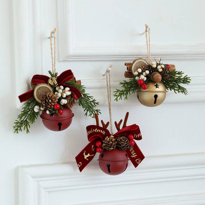 Mixed Christmas Bells Antlers Bows Pinecone Decor_CWMM9786 for wholesale by ACCITY