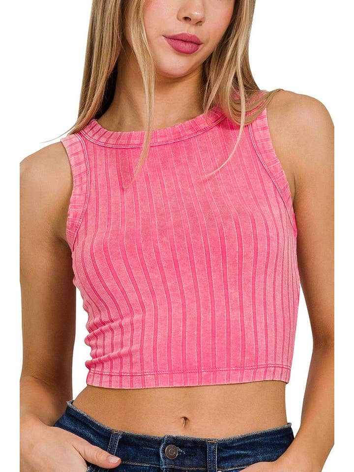 Vanilla Monkey – wholesale Tank top – Women′s – Ribbed Sleeveless Cropped Tank Top