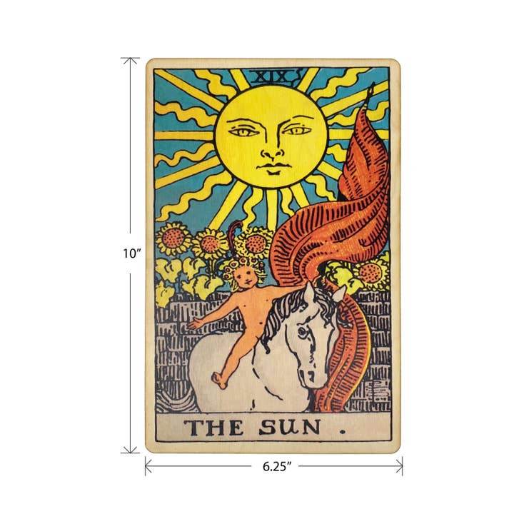 Most Amazing - Venta al por mayor Ilustración - Tarot 19 - The Sun Full Color Madera Wall Art1