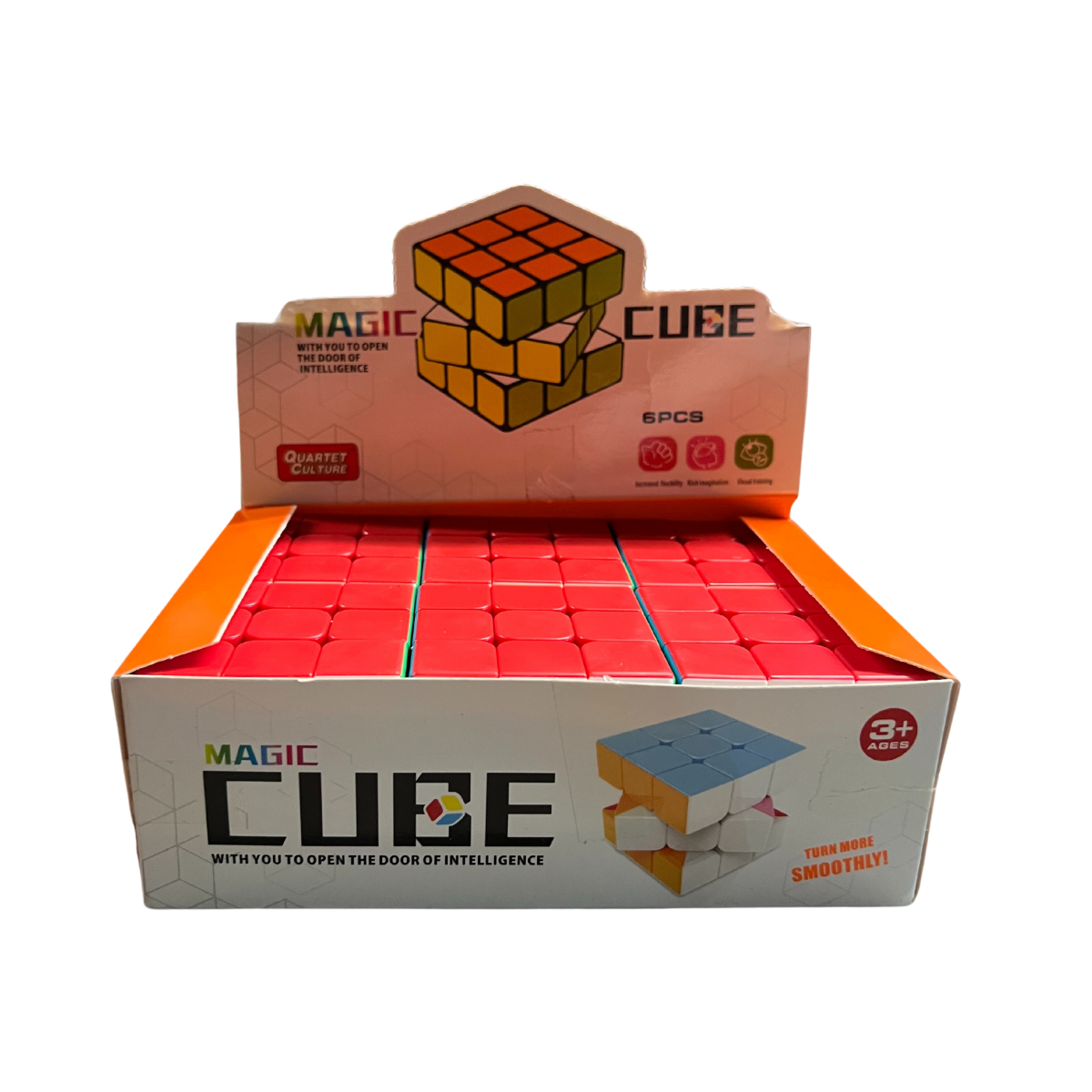 K & S WHOLESALE INC - Wholesale Puzzle - Kids - Magic Cube Puzzle Toy 24 CT Counter Display3