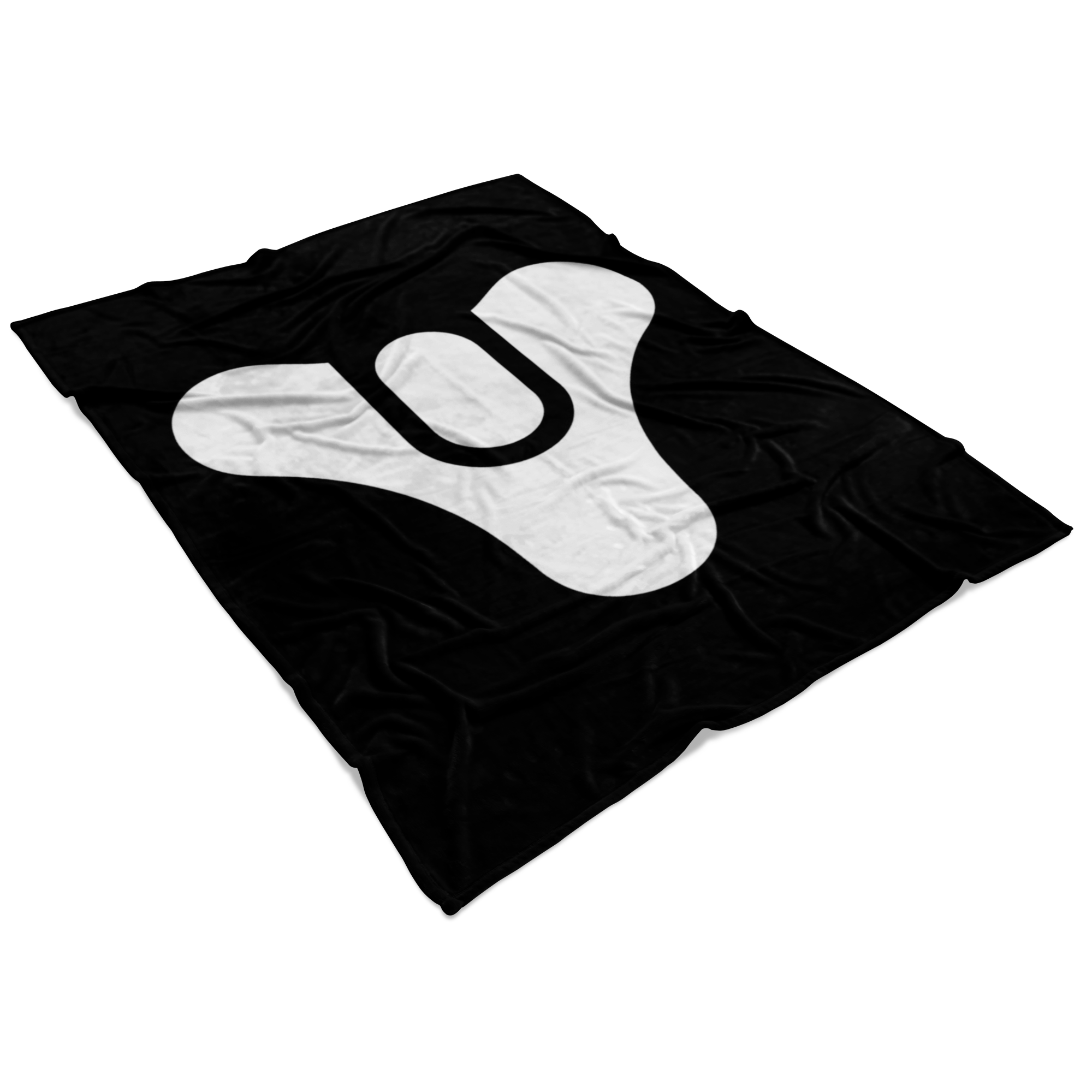 Caliberry Home Goods - Wholesale Throw Blanket - Destiny Tricorn Logo Ultra Soft Black Fleece Throw Blanket for Destiny 1 and 2 Players1