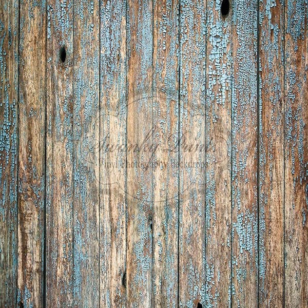 5 ft x 8 ft vinyl fotografering bakgrund peeling blå trä för wholesale av Swanky Prints