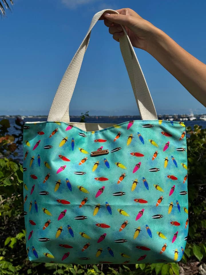 Surfer's Paddle Out Tote for wholesale by Puka Maui