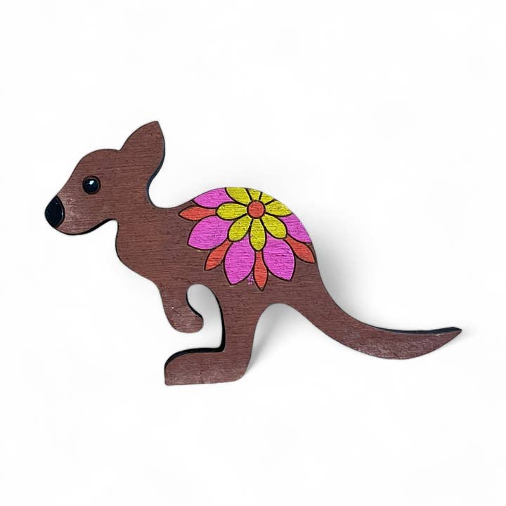 Spilla/spilla con animali australiani - Kangaroo per la vendita all'ingrosso da parte di Kiss My Patootie