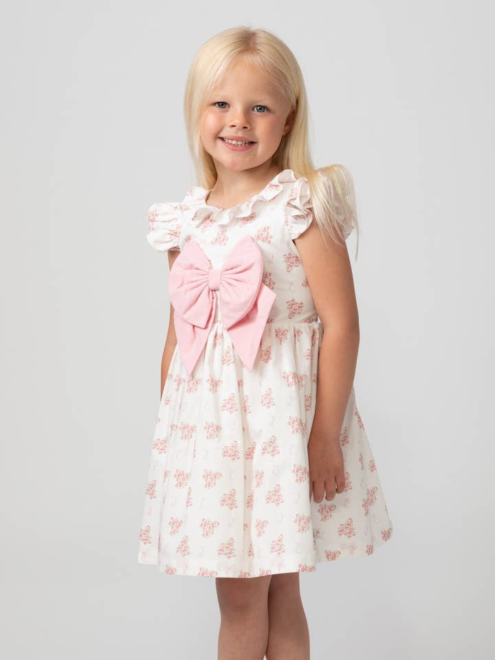 Vestido Jardim de Verão com Laço por atacado de Caramelo Kids