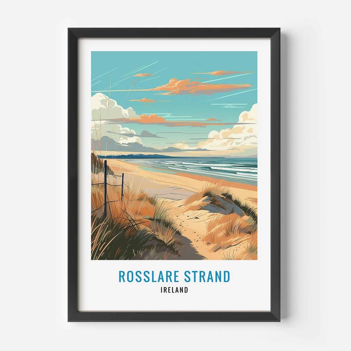 Rosslare Strand Print A4 for wholesale by Breeze & Bubbles