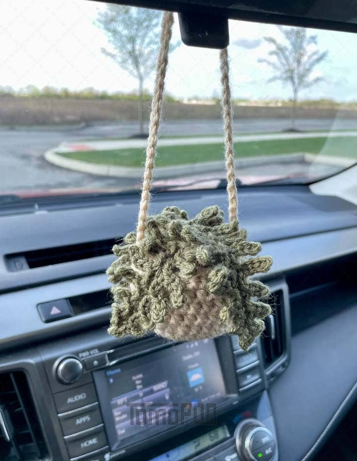 TOMOPOD LLC - Wholesale Car Decorative Charm - Unisex - Crochet Succulent Plant Car Hanging Plant Crochet Car Plant0