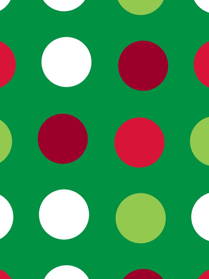 Green Jolly Dots - 30673 - Bulk Christmas Gift Wrap for wholesale by Artist Point Gift Wrap