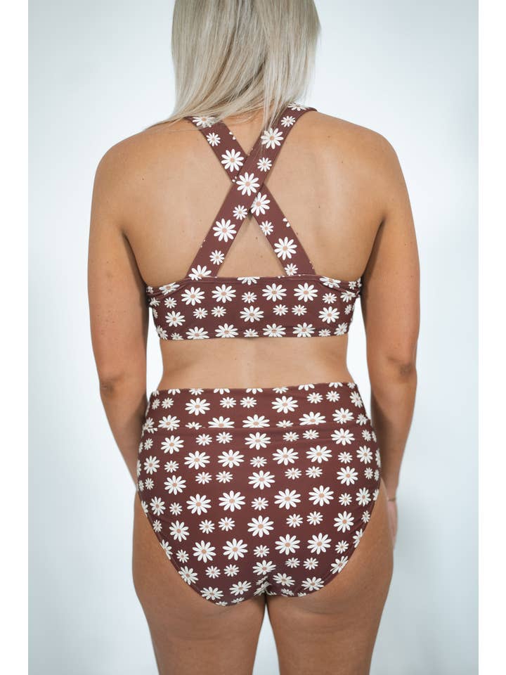 Roco Swim - Wholesale Bikini - Dames - Basisbikini voor dames | Warme bruine bloemen3