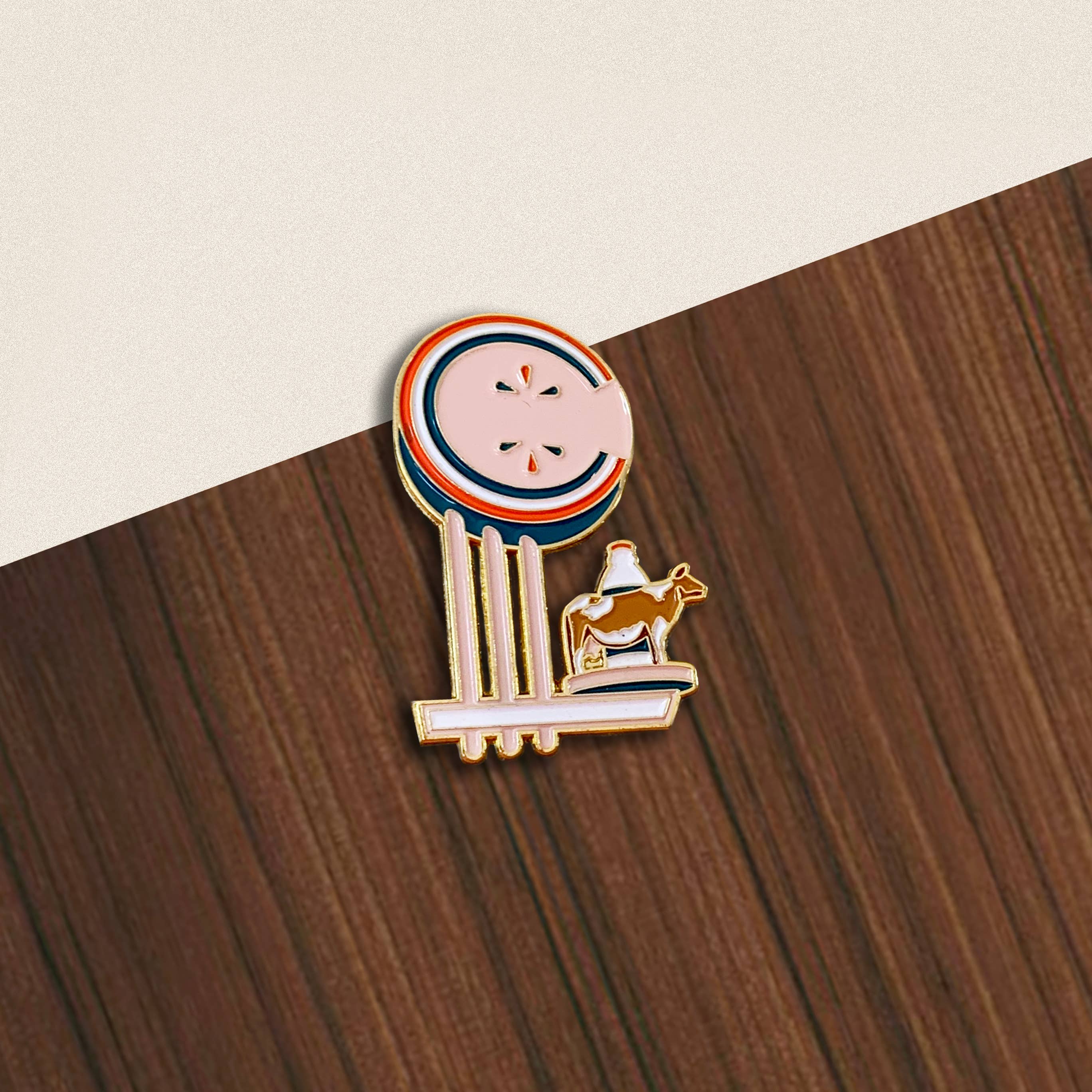 Emily Furr Fine Art - Wholesale Lapel Pin/Button - Coburg Cow Pin1