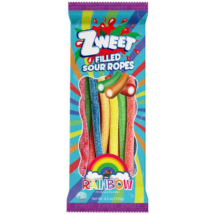 Gotta Get It Gifts - Wholesale Gummy - SOUR FILLED RAINBOW ROPES