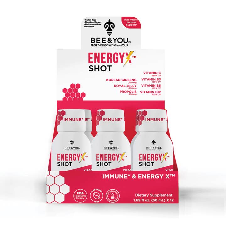 BEE&YOU – Großhandel Nahrungsergänzungsmittel/Vitamin zum Einnehmen – BEE and You Energy X Shot (koffeinfrei)