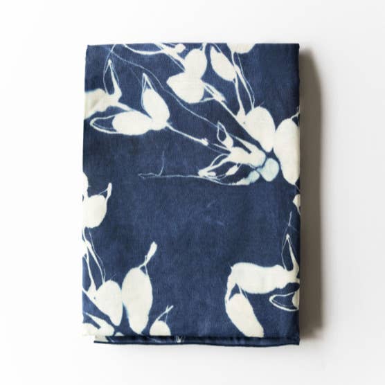 Porto Print in Indigo Tablecloth for wholesale by Goldie Home