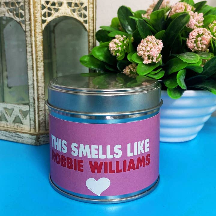 Cheeky Chops Cards & Wanky Candles - Vente Bougies de voyage - Bougie Robbie Williams, cadeau de bougie
WCT Robbie Williams1