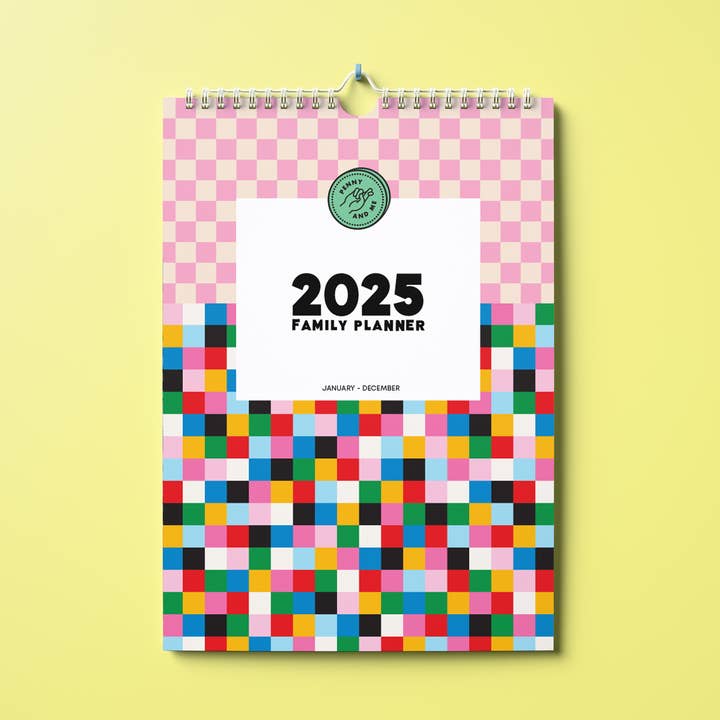 2025 Family Planner | A3 Wall Calendar | Colourful Funky Cal for wholesale by Penny And Me