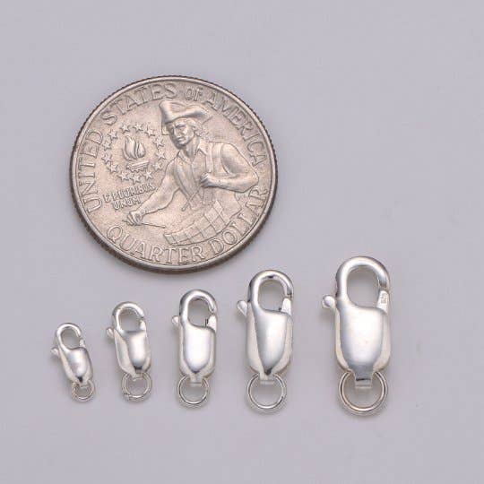 Aim Eternal - Wholesale Clasp - S925 Sterling Silver Oval Straight Lobster Claw Clasp Silver findings Clasp for Bracelet Necklaces Anklet Jewelry Supply Component SL-239~SL-2435