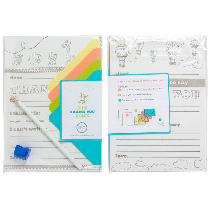 Color Box Design & Letterpress - Wholesale Stationery/Notecard Set - Kid Thank You Notes | Kit