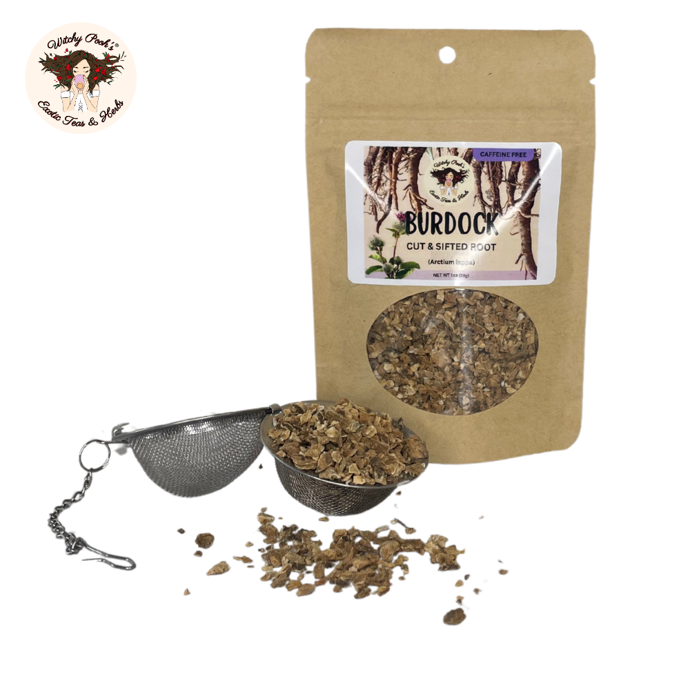 Witchy Pooh's Exotic Teas & Herbs - Wholesale Loose Tea - Witchy Pooh's Burdock Root Tea - Cut and Sifted4