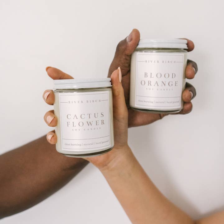 River Birch Candles - Wholesale Jar/filled candle - 8.5oz Cactus Flower Soy Candle - Clear Jar3